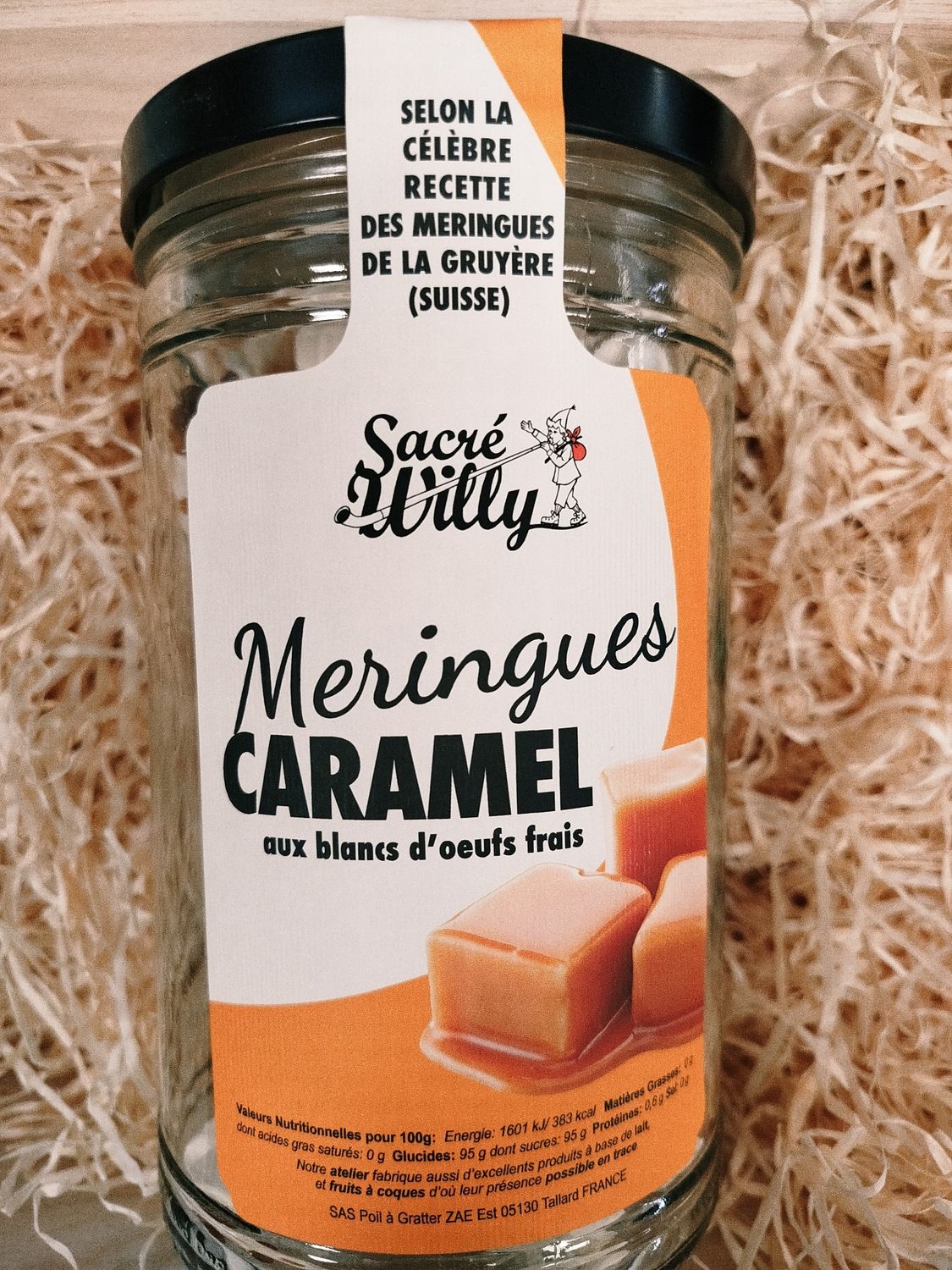 Meringue caramel