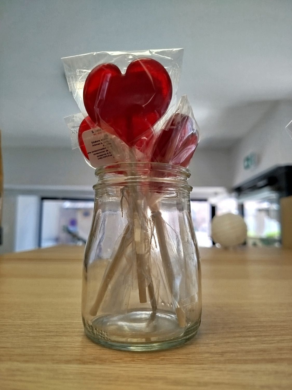 Sucette coeur sans sucre