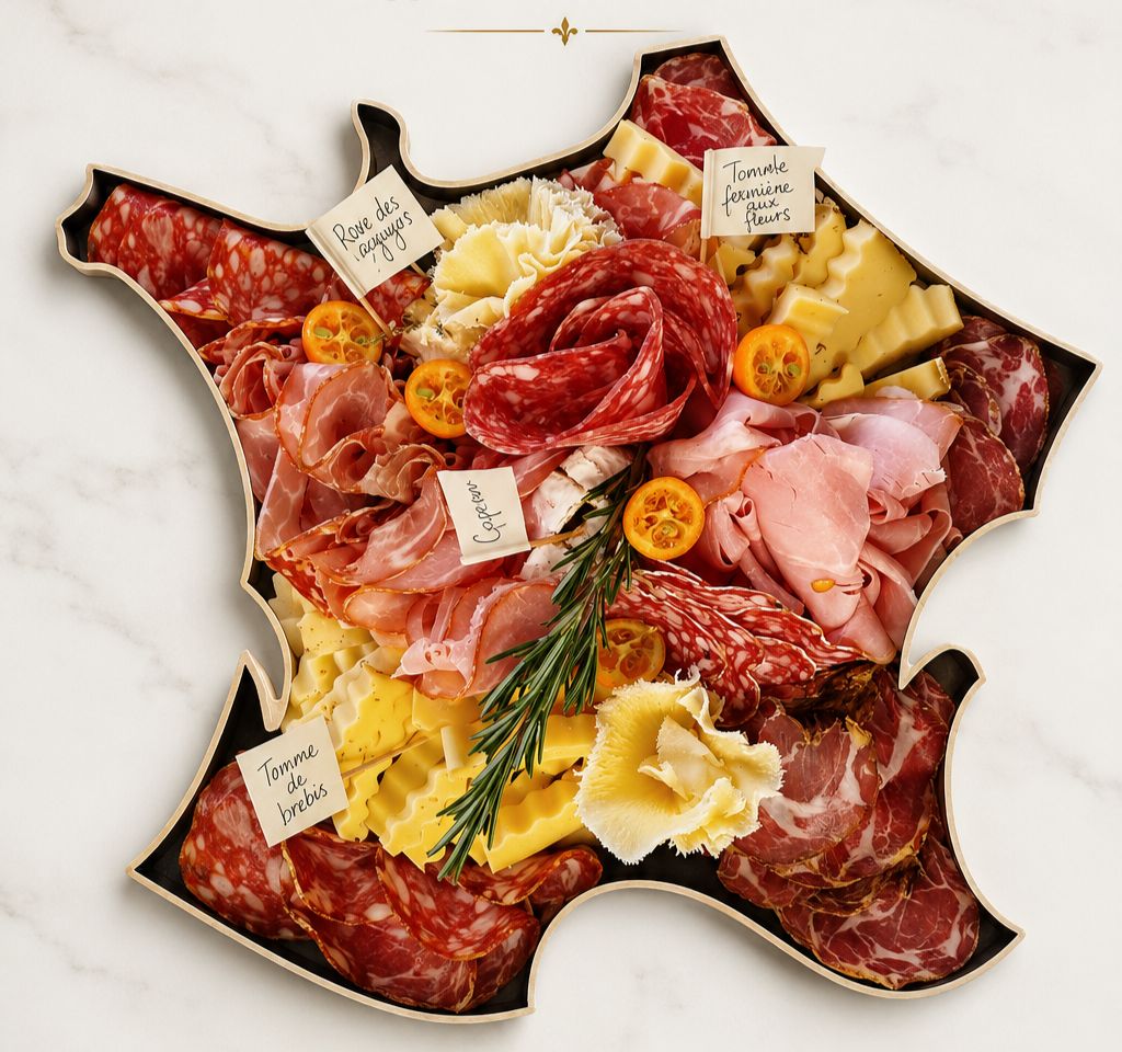 Plateau apéritif carte de france 6 personnes