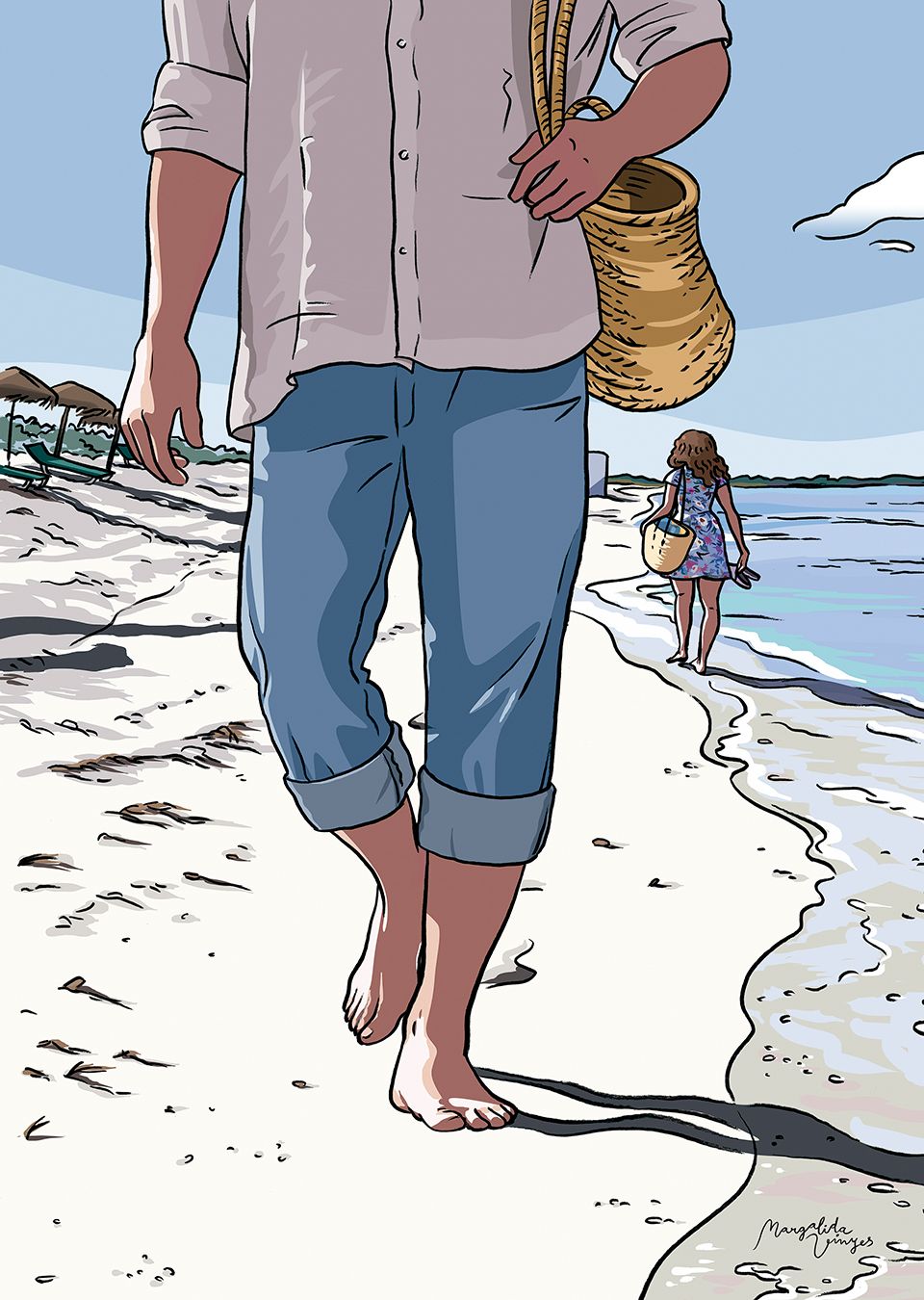 A4 Print "Home caminant per l'arena"