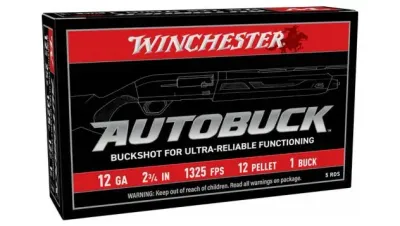 WINCHESTER AUTOBUCK 12GA 2.75 WINCHESTER AUTOBUCK 12GA 2.75" 1 BUCK 12 PELLETS 5RD 50BX/CS