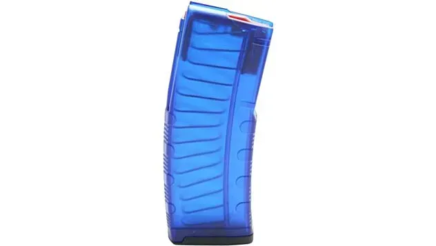 AMEND2 AR-15 MAGAZINE 5.56X45 30RD POLYMER TRANS NRA BLUE<