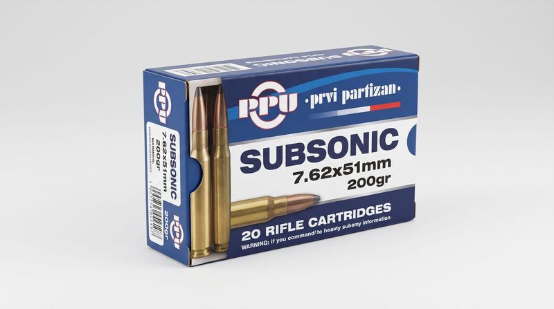 PPU SUBSONIC 7.62X51 200GR
