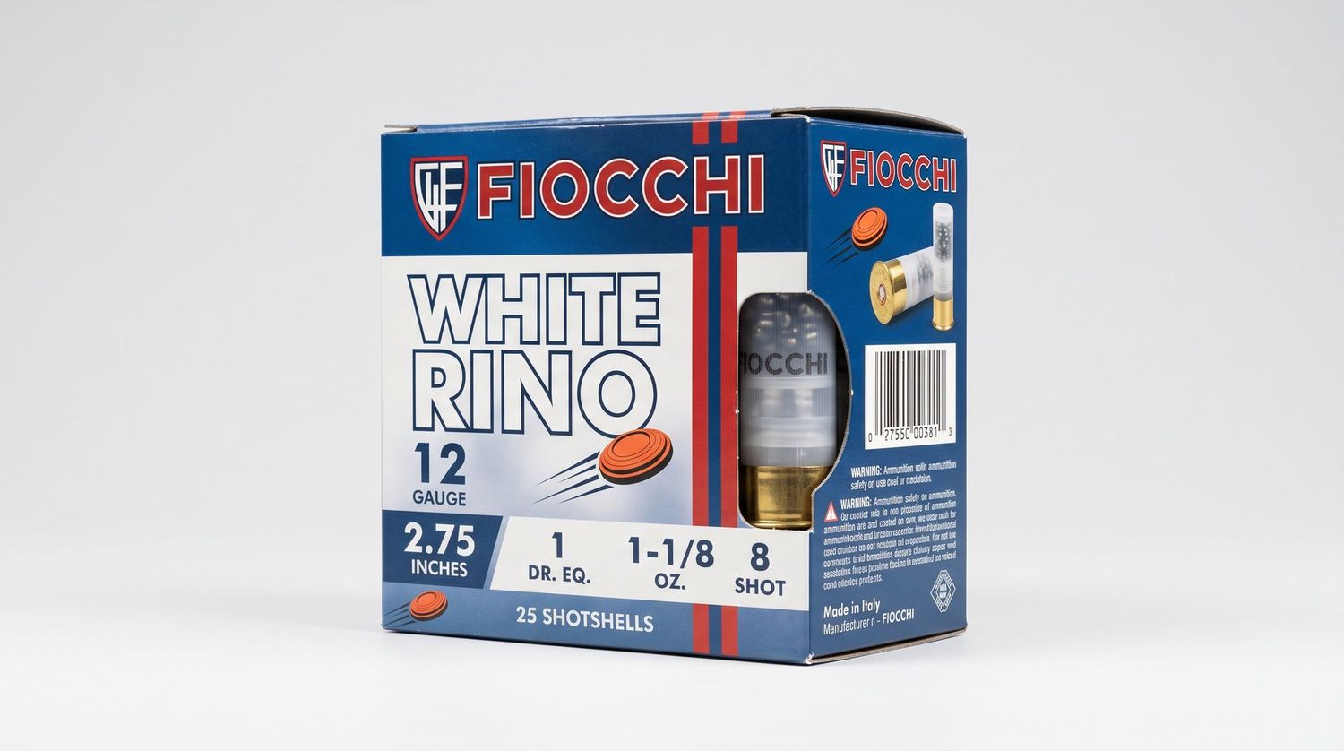 FIOCCHI WHITE RINO 12GA 2.75"