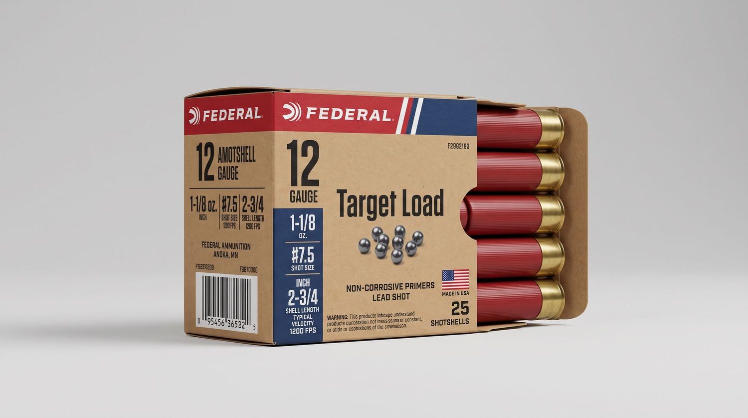 FEDERAL 12GA 1-1/8OZ #7.5