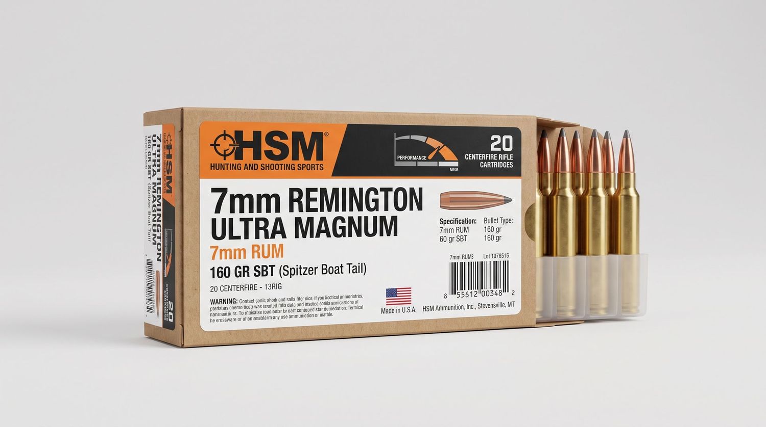 HSM 7MM RUM 160GR SBT