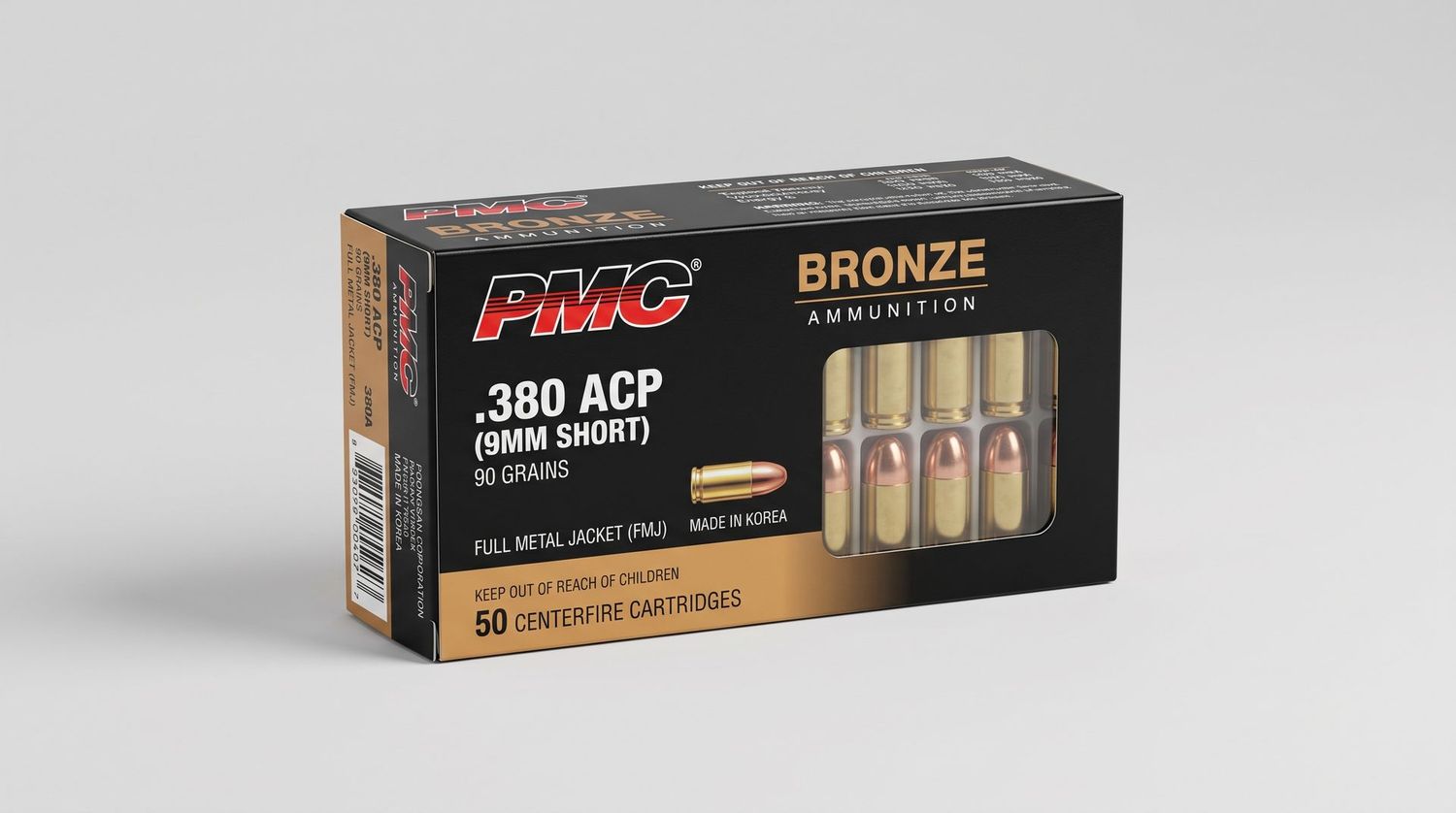 PMC 380 ACP 90GR FMJ