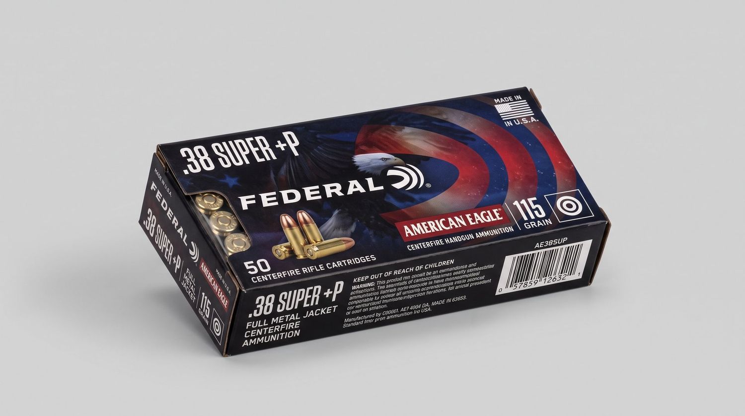 FEDERAL AE 38 SUPER +P 115GR