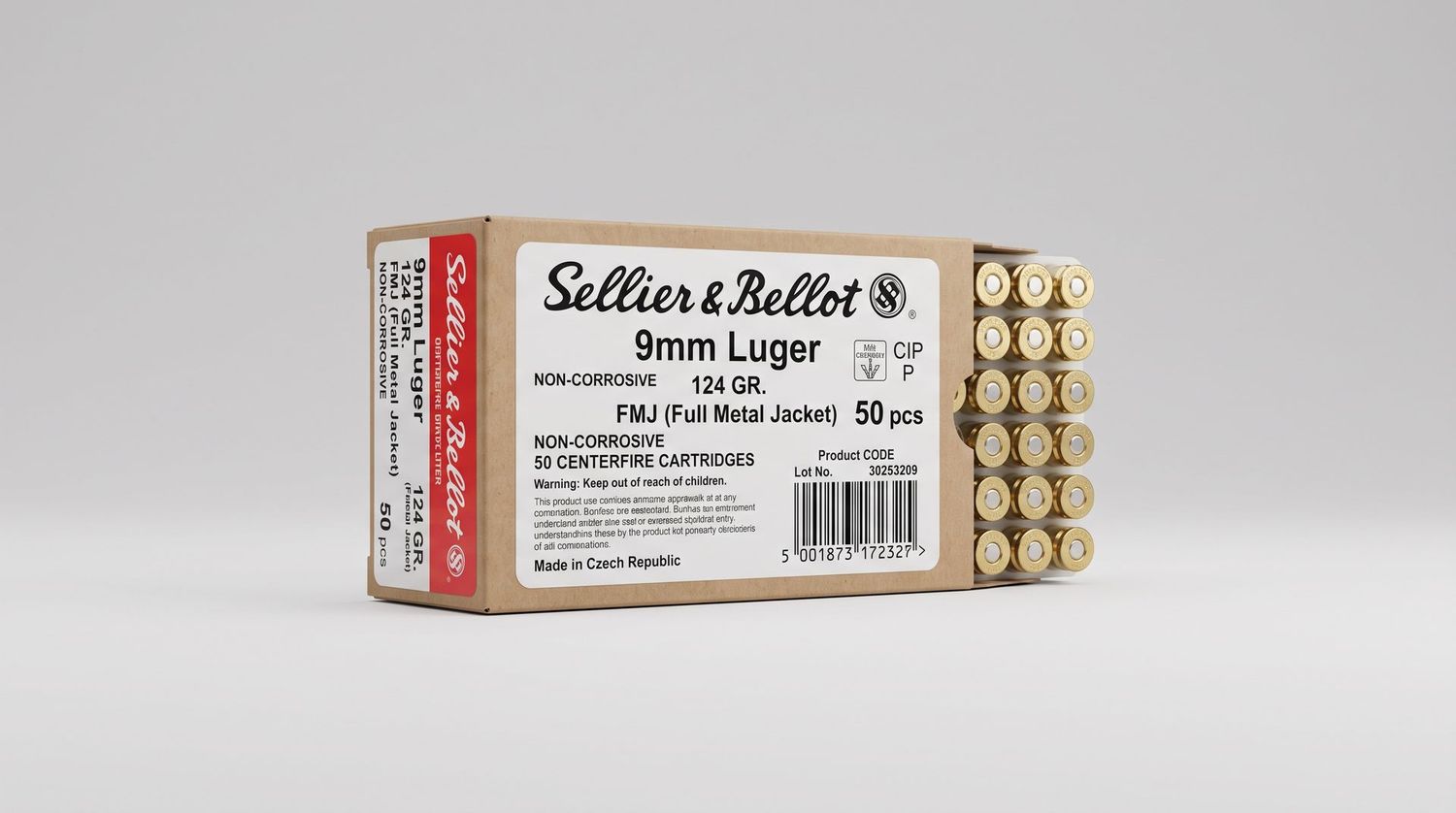 S&B 9MM LUGER 124GR FMJ