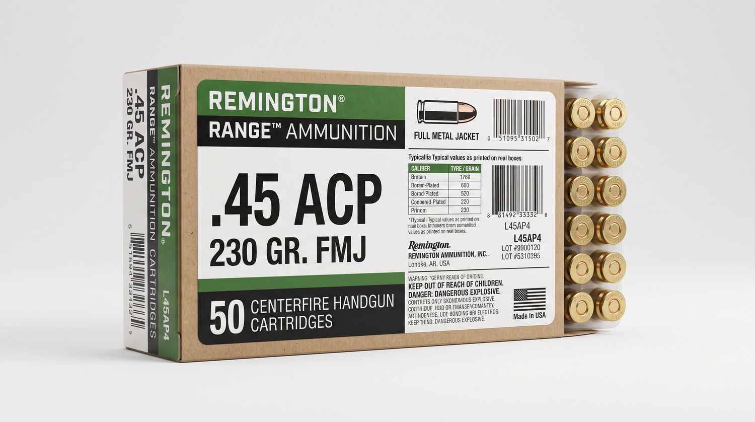 REMINGTON RANGE 45 ACP 230GR