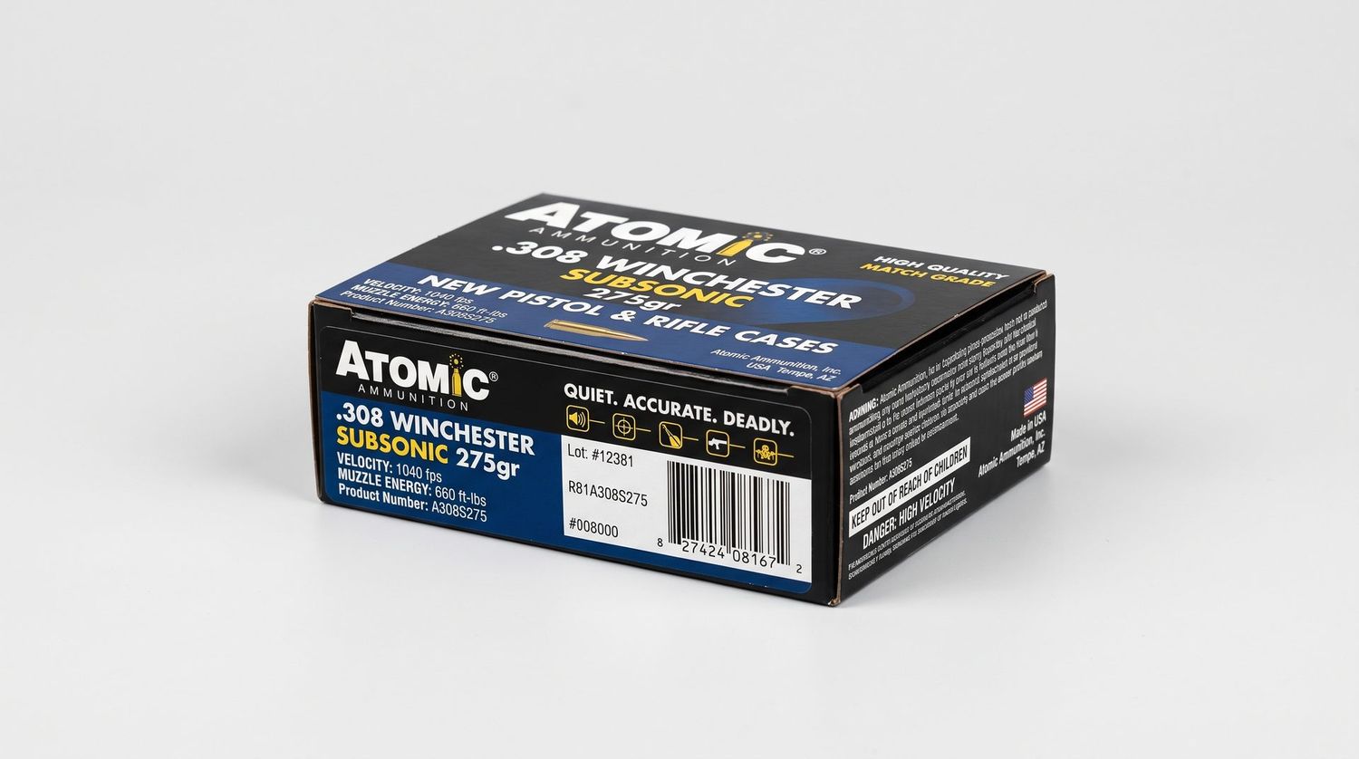 ATOMIC 308 WIN SUBSONIC 275GR