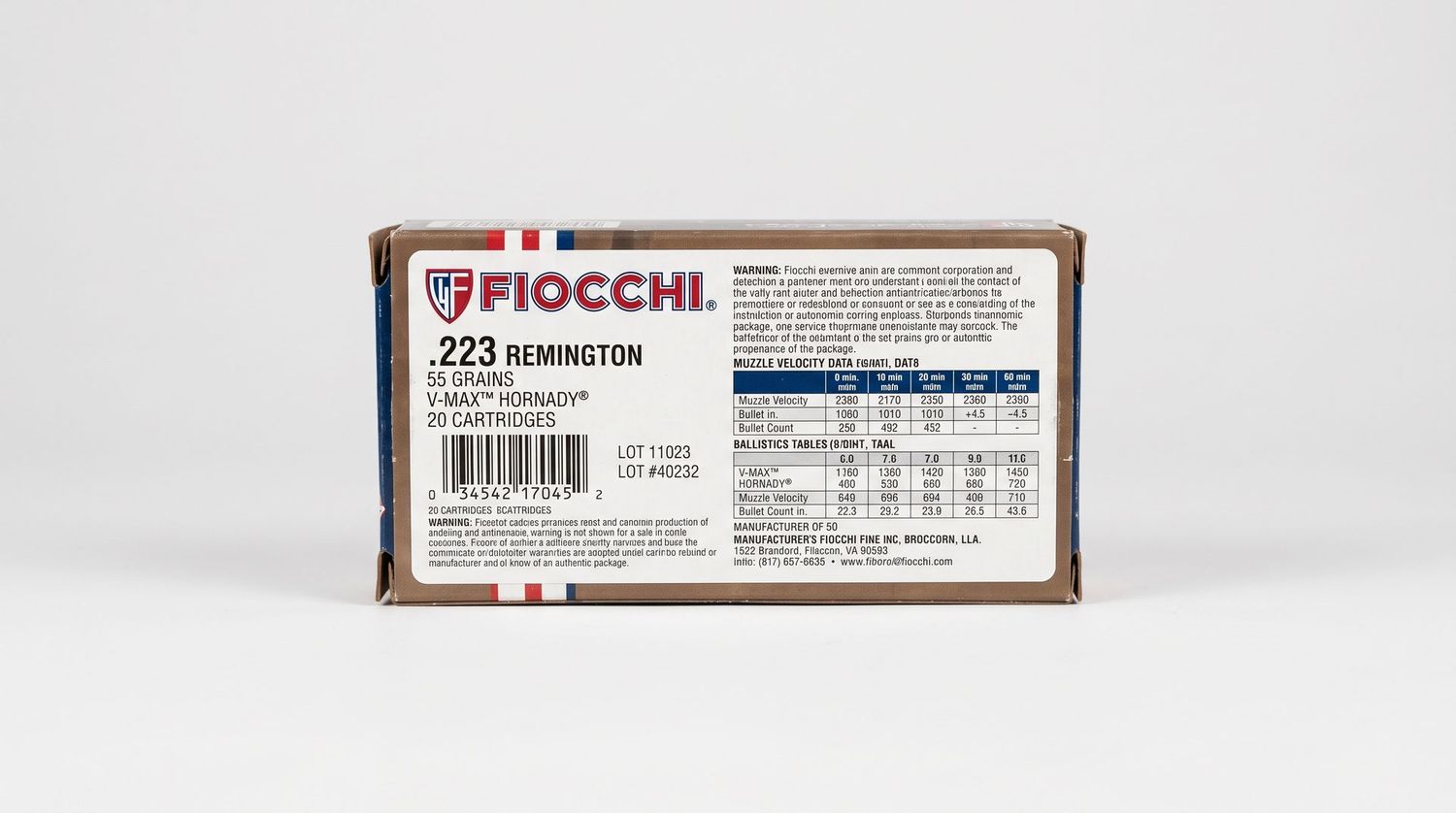 FIOCCHI 223 REM 55GR V-MAX