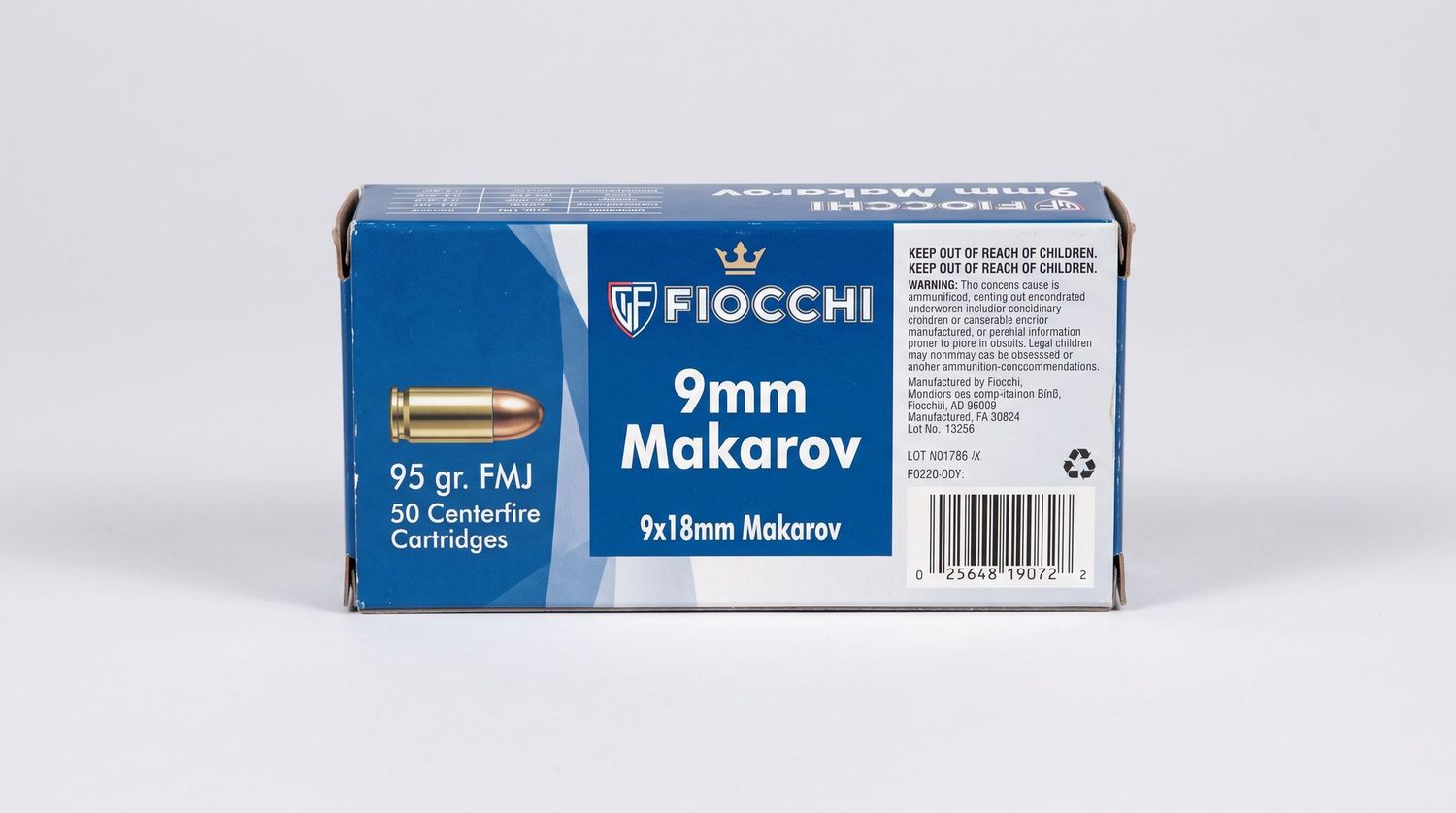 FIOCCHI 9MM MAKAROV 95GR FMJ