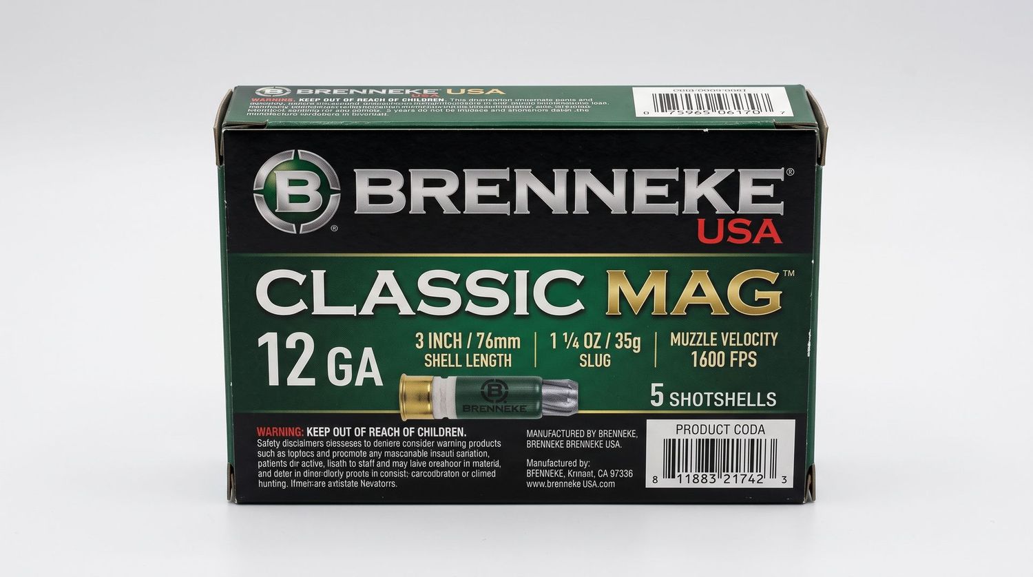 BRENNEKE USA CLASSIC MAG 12GA