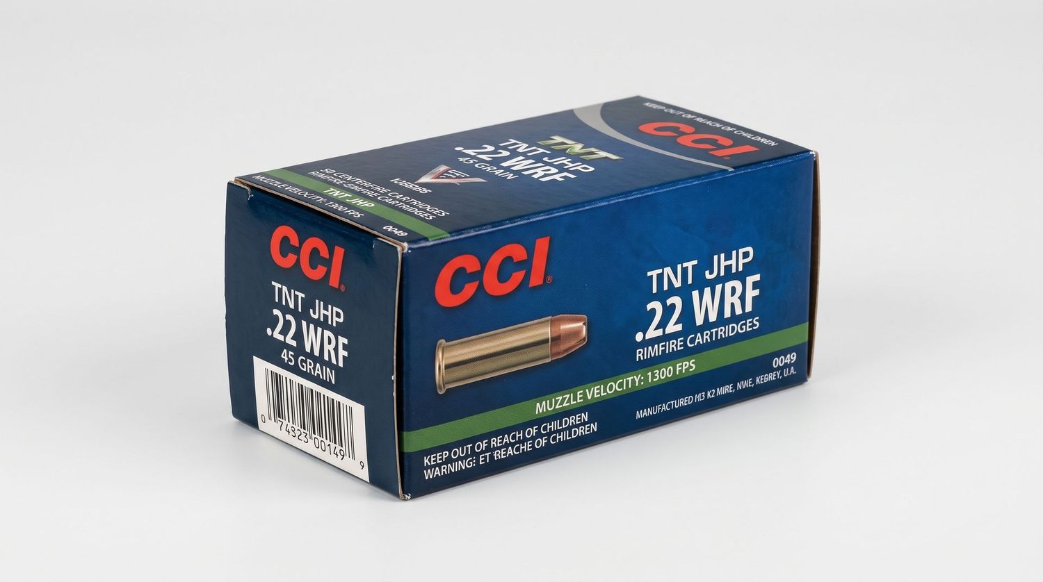 CCI 22 WRF 45GR TNT JHP
