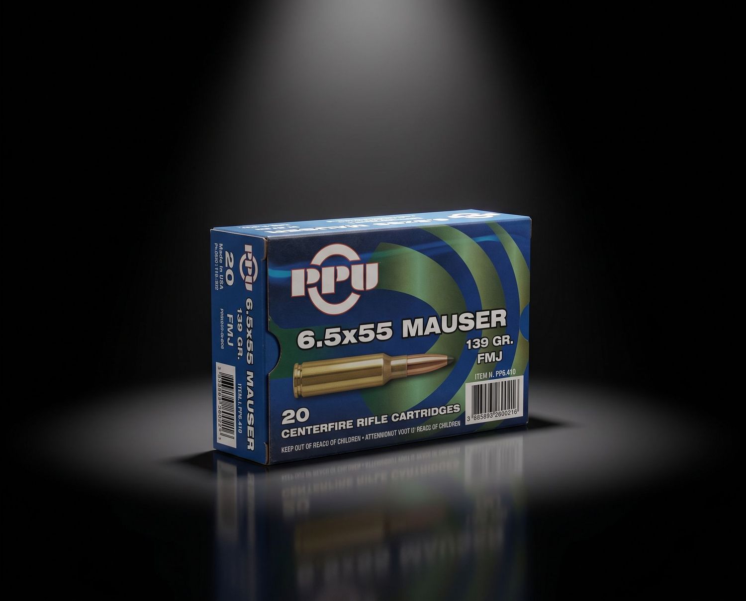 PPU 6.5X55 MAUSER 139GR FMJ