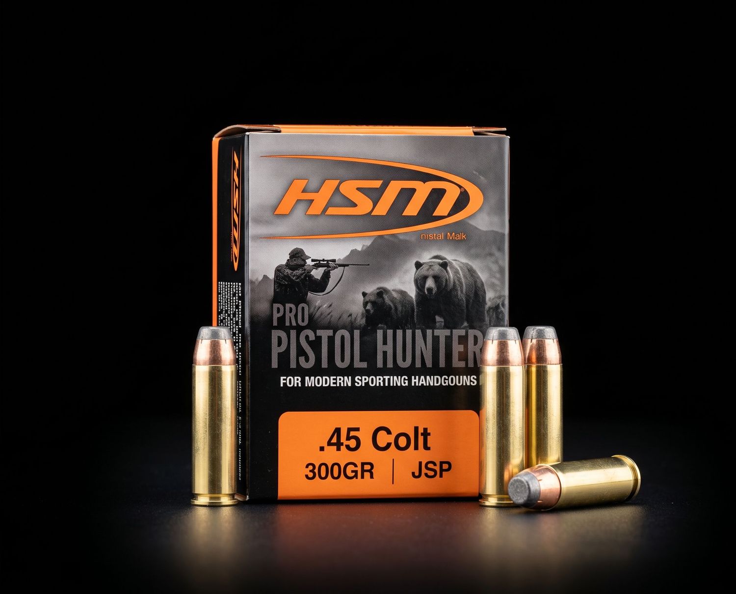 HSM PRO PISTOL 45 LC 300GR JSP