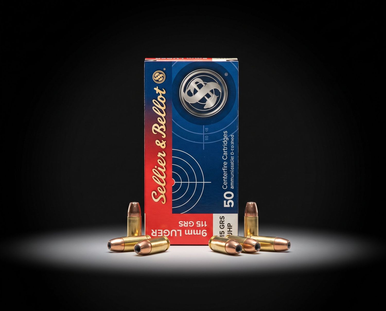 S&B 9MM LUGER 115GR JHP
