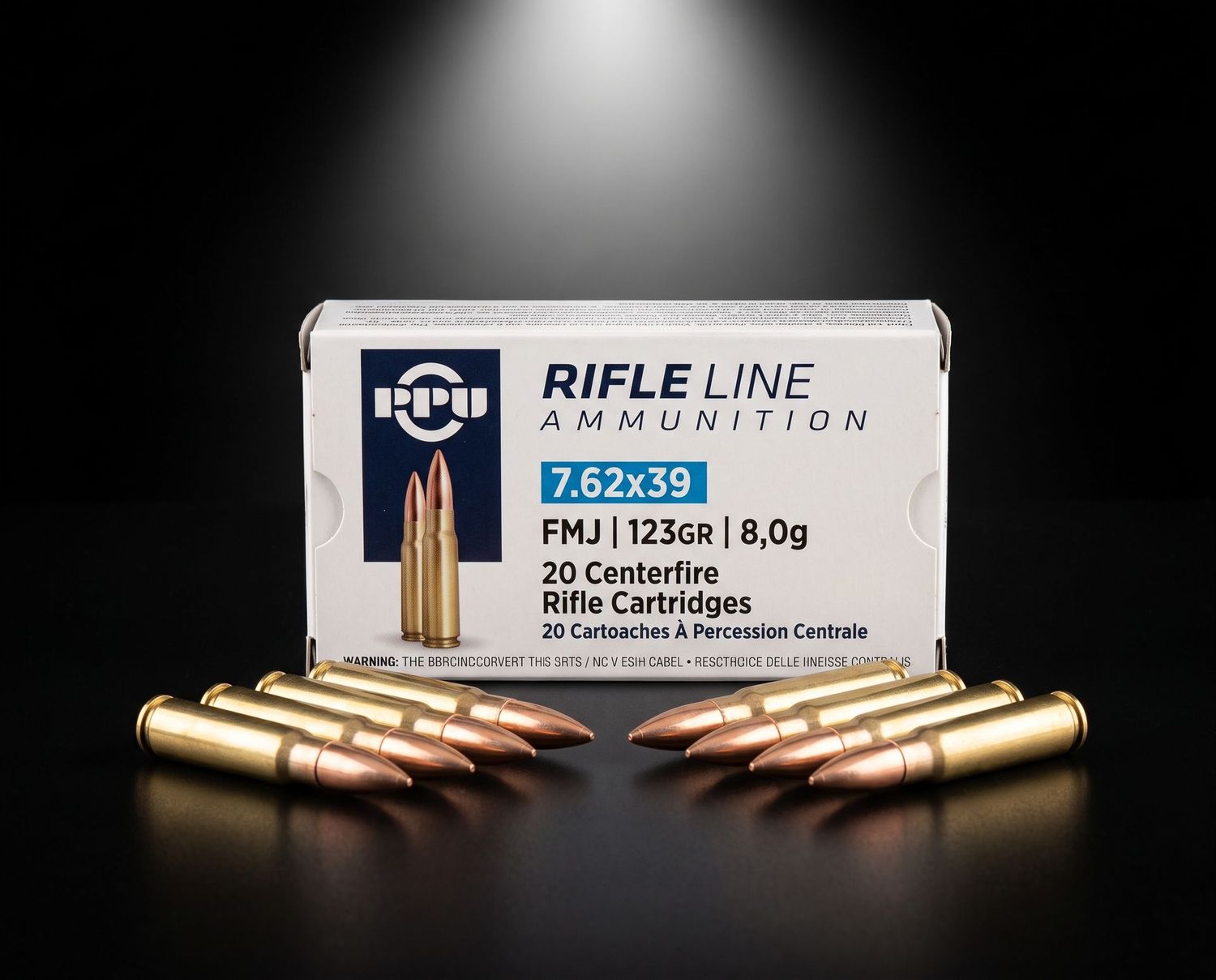 PPU 7.62X39 123GR FMJ