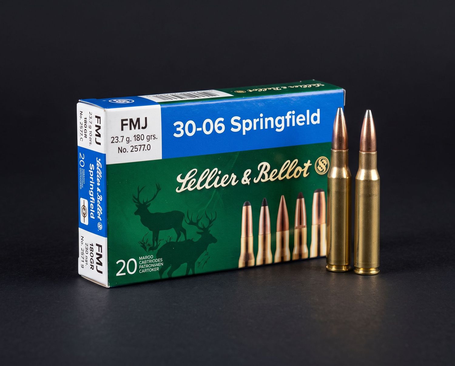 S&B 30-06 180GR FMJ 20RD