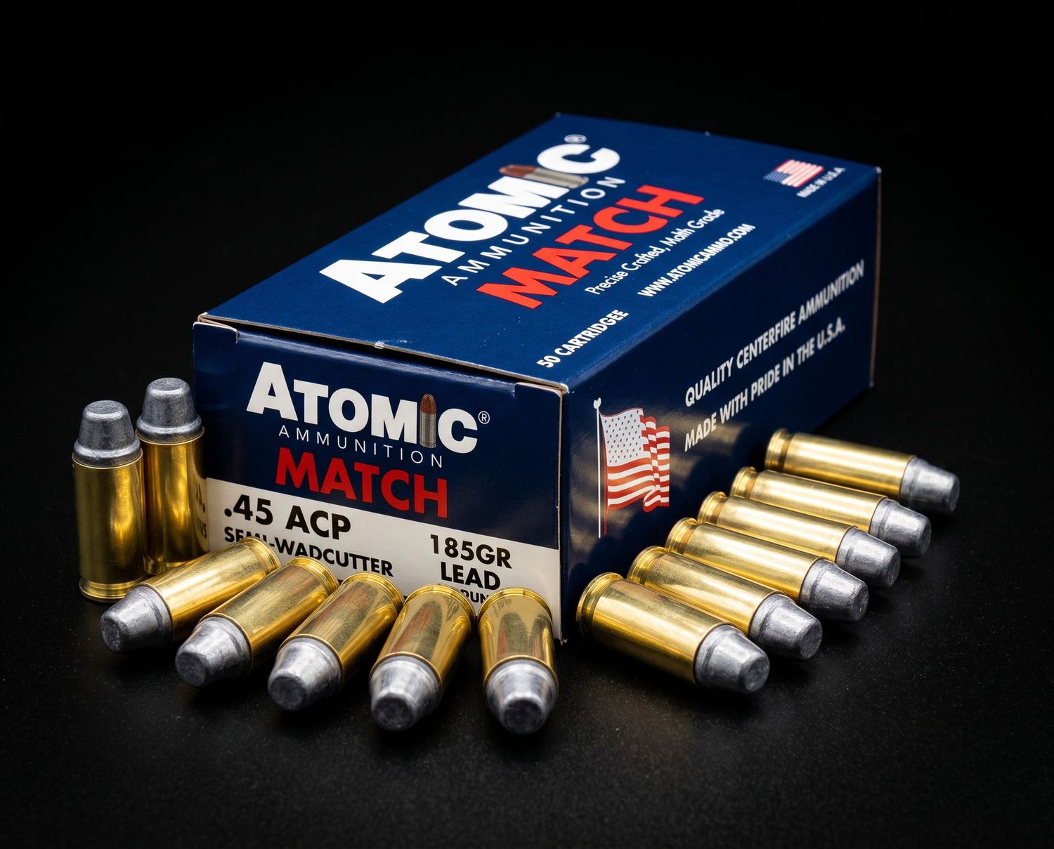 ATOMIC 45 ACP MATCH 185GR LEAD