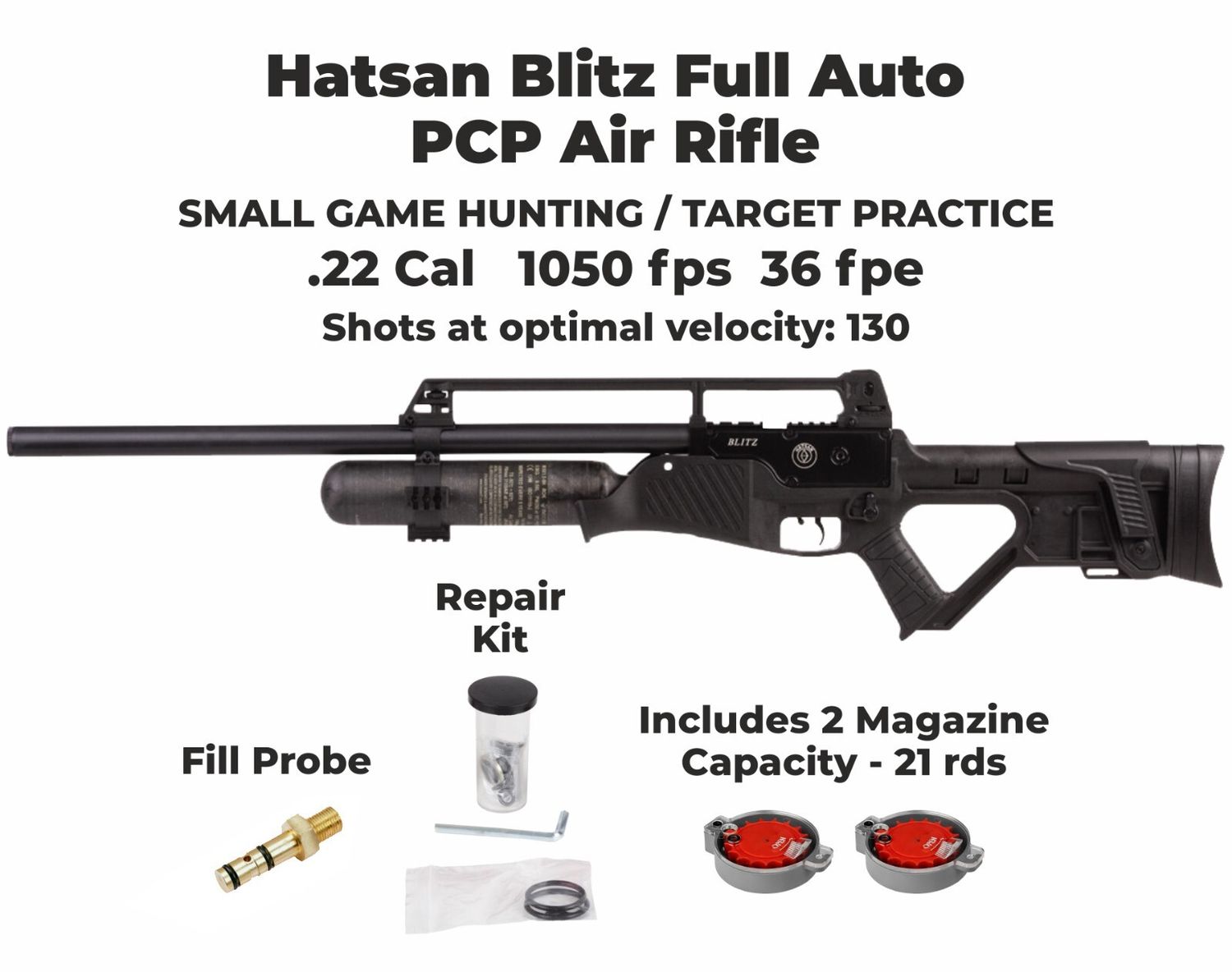 HATSAN BLITZ .22 PCP 1050 FPS
