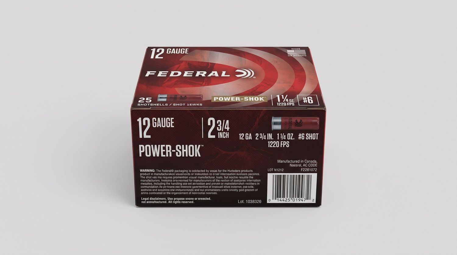 FEDERAL POWER SHOK 12GA 2.75"