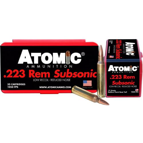 ATOMIC SUBSONIC 223 REM 77GR
