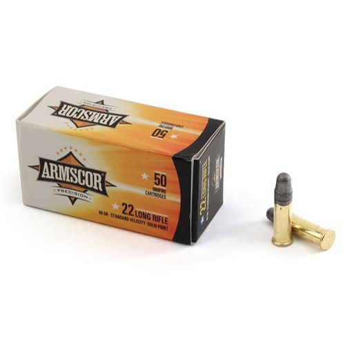 ARMSCOR 22LR 40GR LEAD SOLID POINT STAND-VEL 50RD 100BX/CS