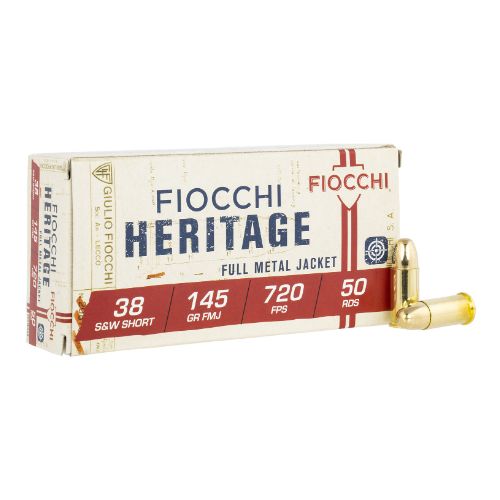 FIOCCHI 38 S&W SHORT 145GR FMJ