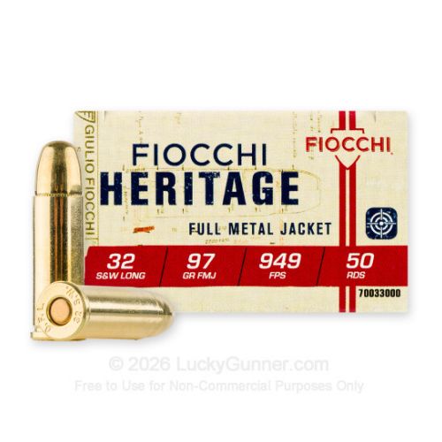 FIOCCHI 32 S&W LONG 97GR FMJ
