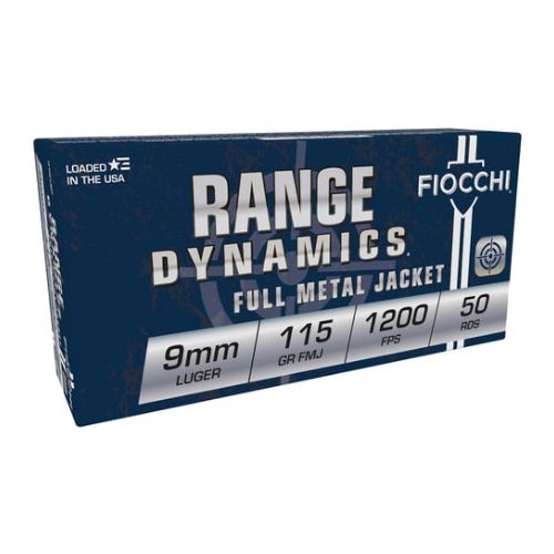 FIOCCHI 9MM LUGER 115GR FMJ