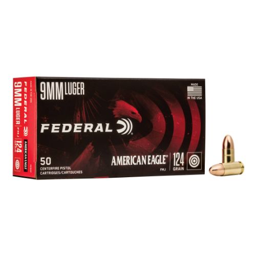 FEDERAL AE 9MM LUGER 124GR