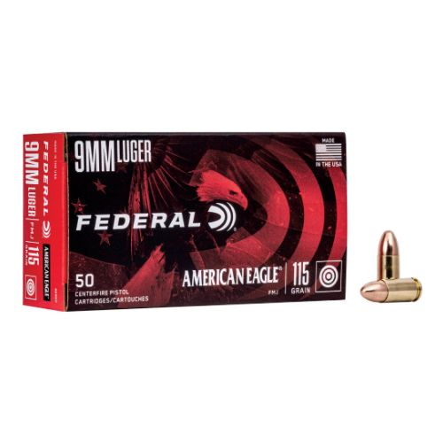 FEDERAL AE 9MM LUGER 115GR FMJ
