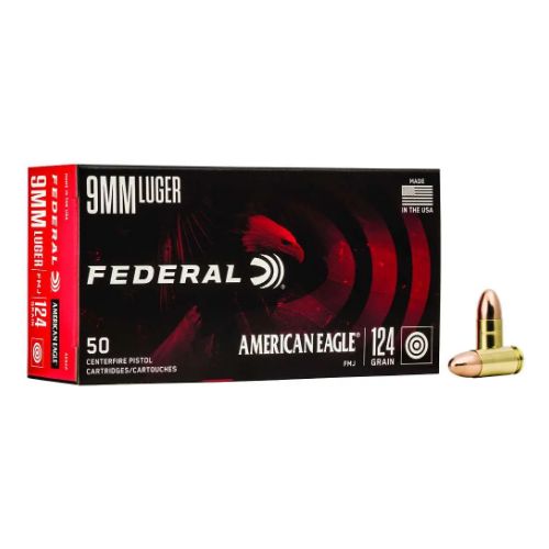 FEDERAL AE 9MM LUGER 124GR FMJ