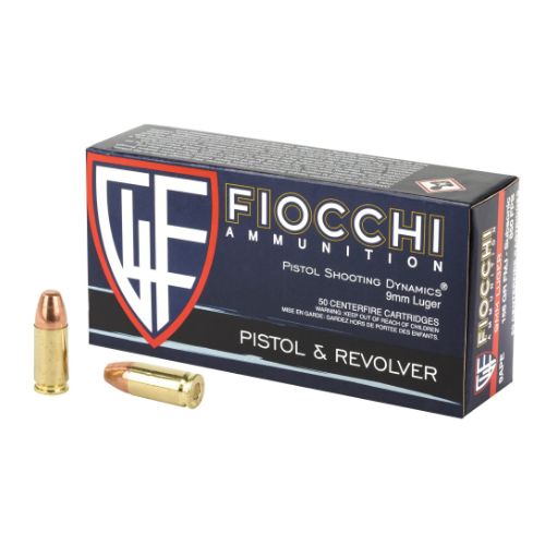 FIOCCHI 9MM LUGER 158GR FMJ