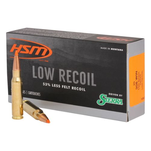 HSM LOW RECOIL 308 WIN 150GR