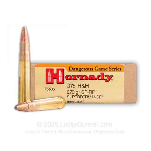 HORNADY 375 H&H MAG 270GR