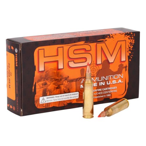 HSM 22-250 REM 55GR V-MAX