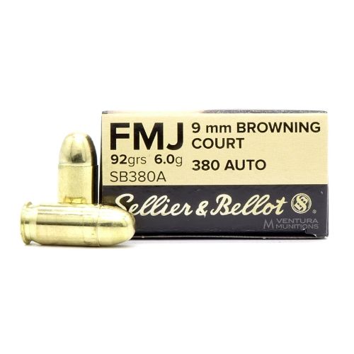S&B 380 ACP 92GR FMJ-RN