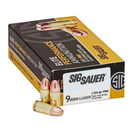 SIG AMMO 9MM 124GR FMJ 50RD