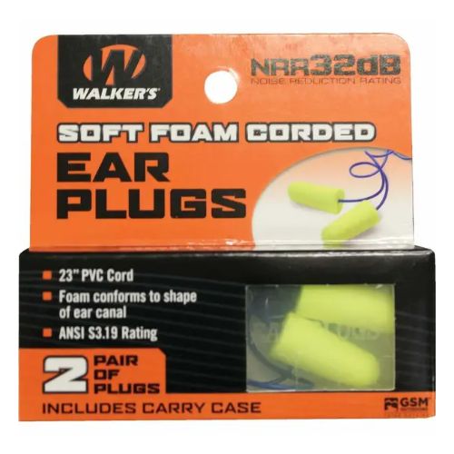WALKERS EAR PLUGS PVC CORDED
