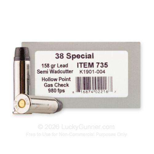 UNDERWOOD 38 SPECIAL 158GR
