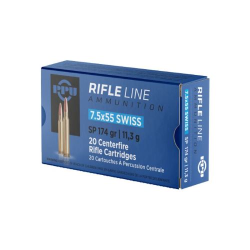 PPU 7.5X55 SWISS 174GR FMJ