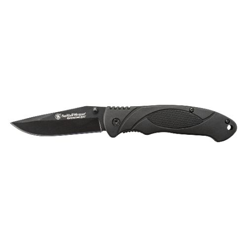 S&W KNIFE BLACK RUBBER 3" BLK