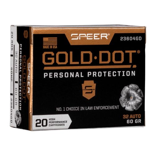 SPEER GOLD DOT 32 ACP 60GR