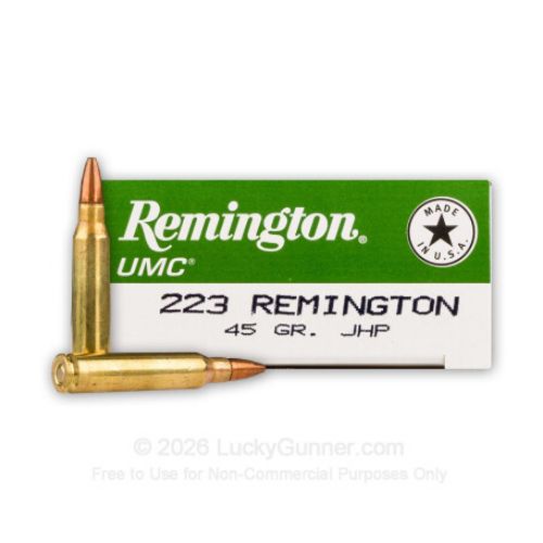 REMINGTON UMC 223 REM 45GR JHP