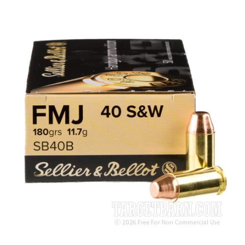 S&B 40 SW 180GR FMJ-RN
