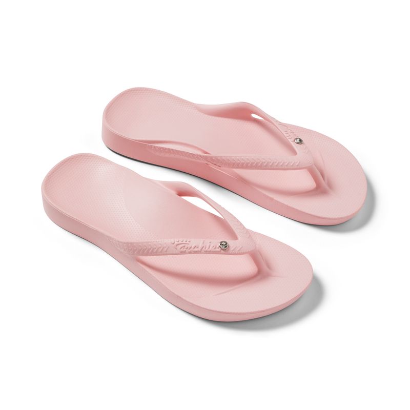 Archies Arch Support Flip Flops in Pink
