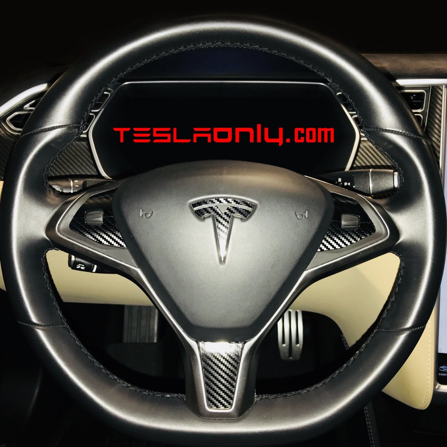 Tesla Model S | X Steering Wheel Trim Decal SET